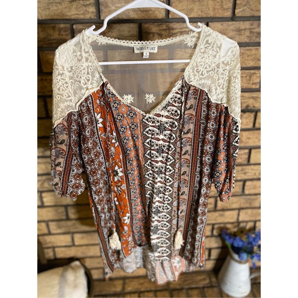 ‎Tassels N Lace Women’s Top